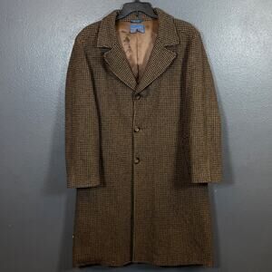 Pendleton 42 men's brown flannel 100% wool coat jacket vintage 80's